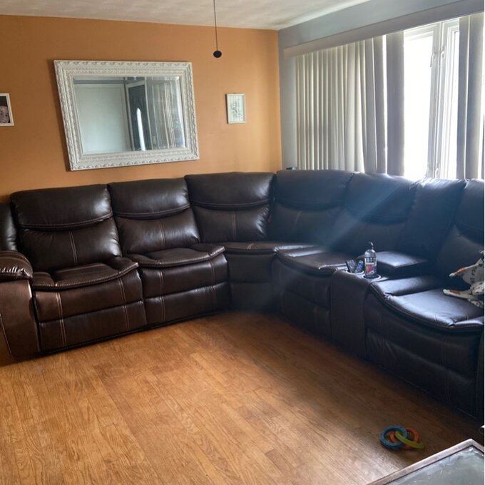 【Furniture】Mirabel 3 - Piece Vegan Leather Sectional