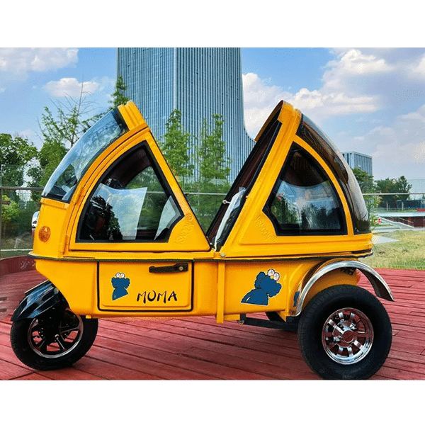 Electric vehicle tricycle fully enclosed transfer baby with shed adult folding semi-enclosed tricycle
