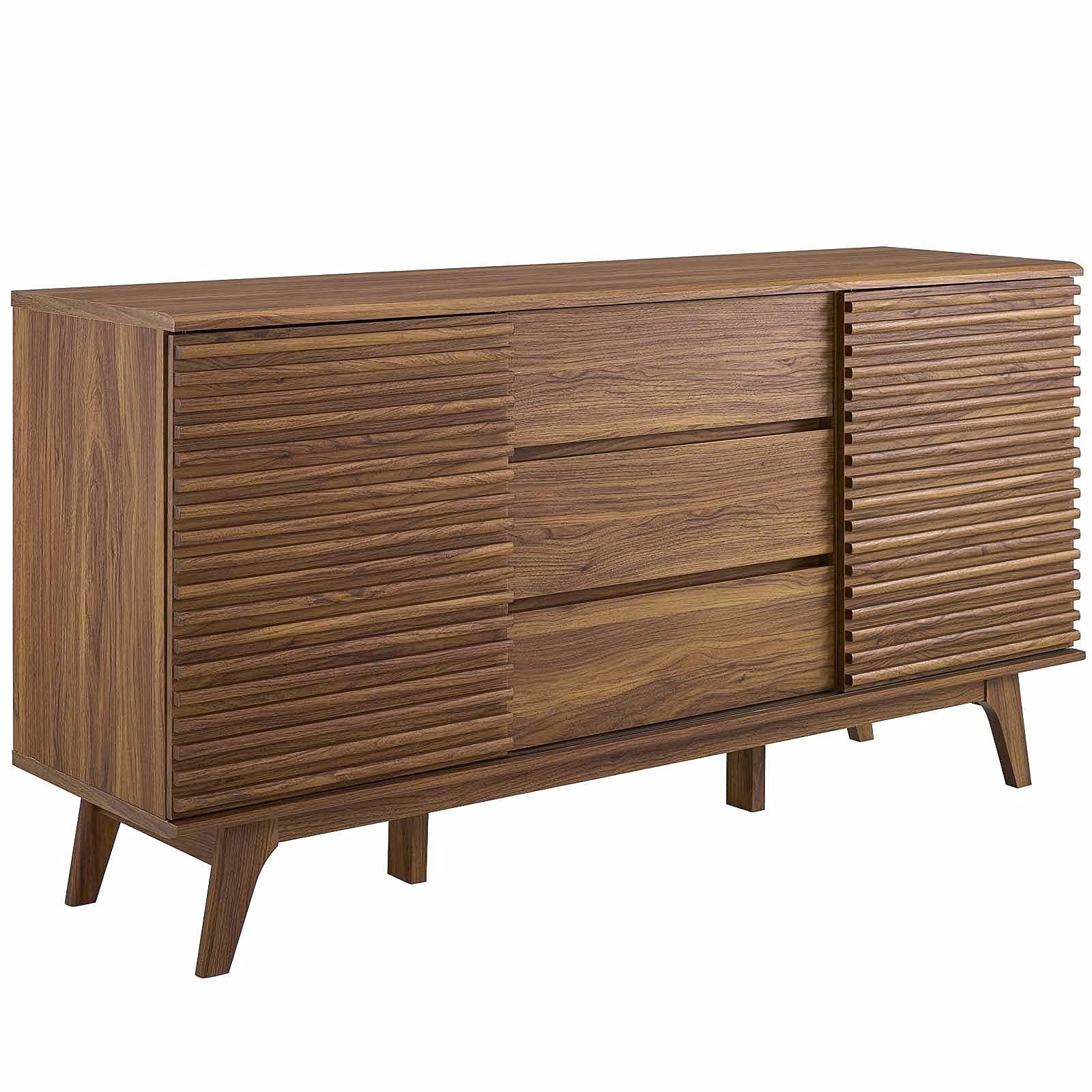 【Furniture】【BS】Carson Carrington Lagered Sideboard Buffet Table - Walnut