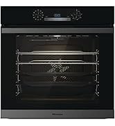 Hisense BSA63222ABUK 77L Built-in Electric Single Oven - Jet black - A Rated, 59.5 x 56.4 x 59.5 ...