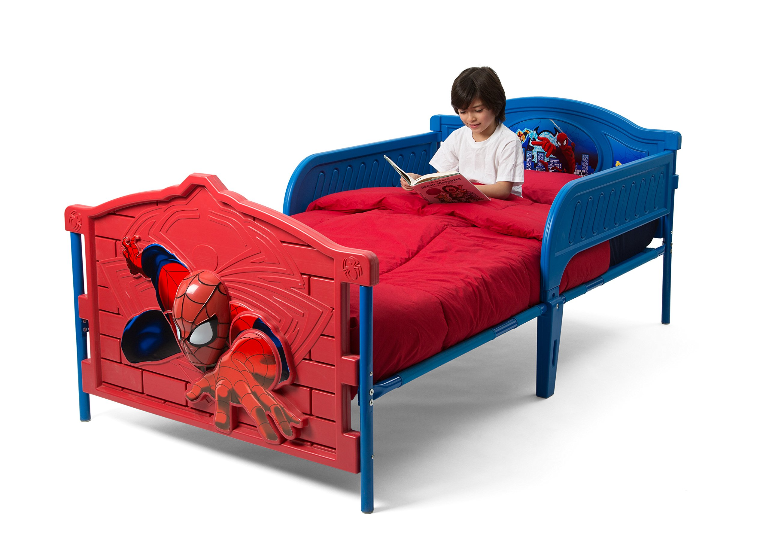 【Furniture】Marvel Spider-Man Plastic 3D-Footboard Twin Bed by Delta Children