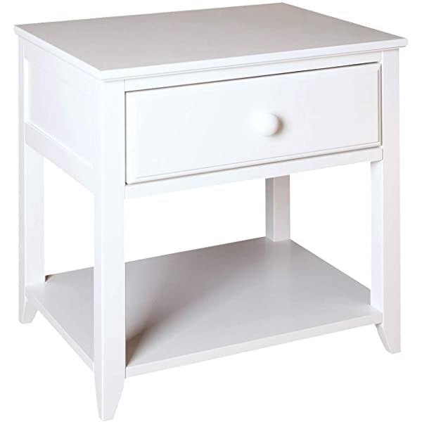 Max & Lily Twin Bed with Trundle, White White Bed with Trundle