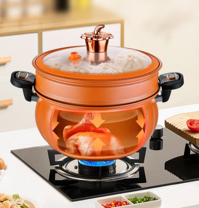 Micro-pressure cooker large-capacity household pumpkin soup pot multi-functional high pressure cooker induction cooker gas universal