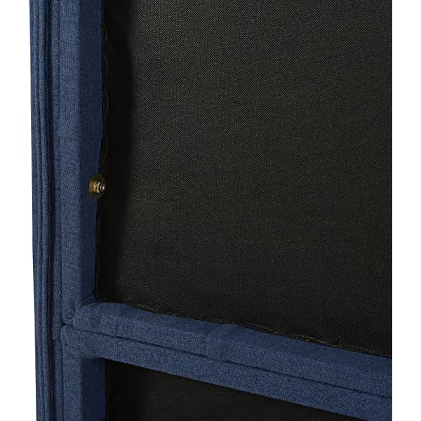 Jennifer Taylor Home Marcella Collection Queen Wingback Tufted Hand-Applied Nail Heads Upholstered Bed, Antique White Antique White Queen