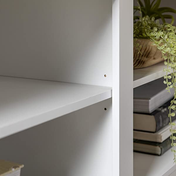 Walker Edison Wren Classic 4 Cubby TV Stand for TVs up to 65 Inches, 58 Inch, Black Black 58 InchTV Stand