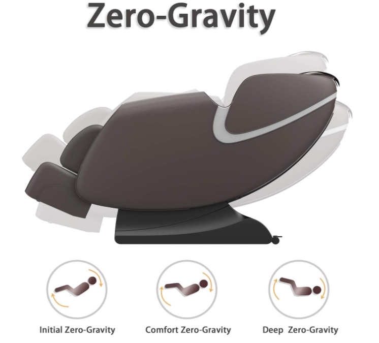 MASSAGE CHAIR RECLINER WITH ZERO GRAVITY AIRBAG MASSAGE BLUETOOTH SPEAKER FOOT ROLLER BLACK.