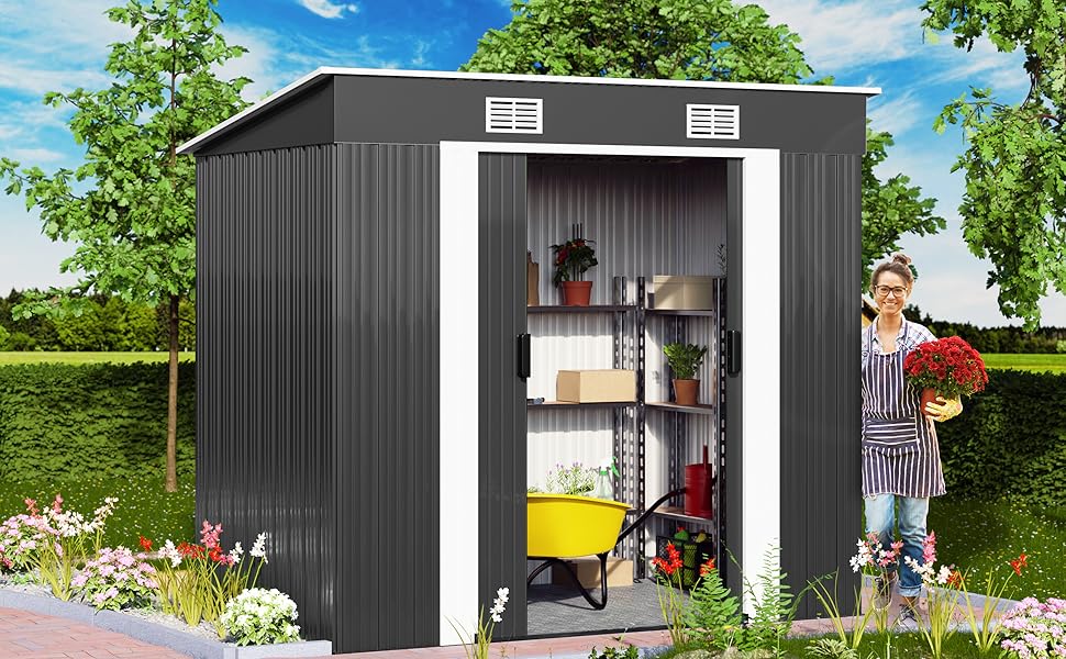 Metal Tool Shed Garden Anthracite