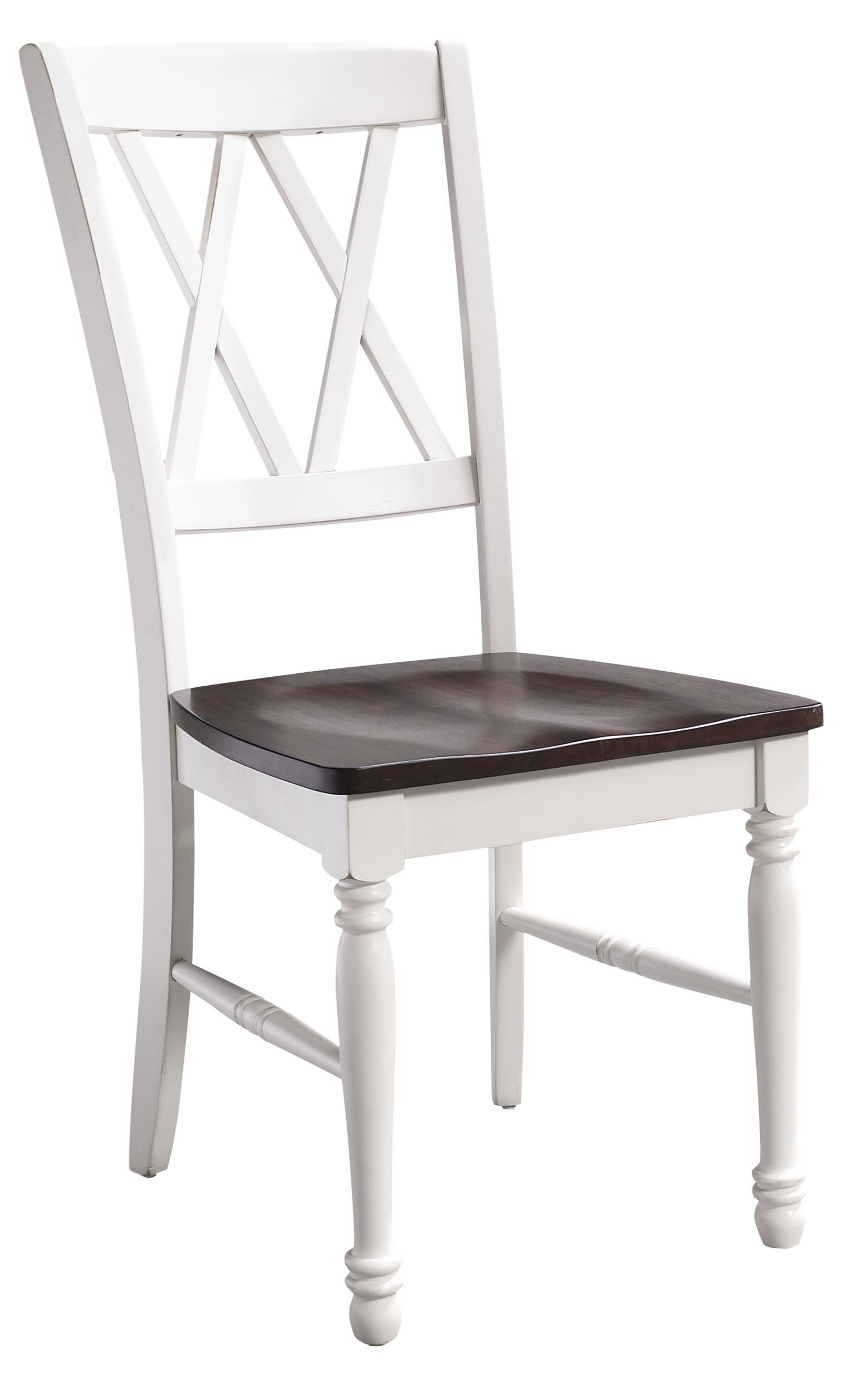 【Furniture】Shelby Dining Set with Table & Extension Leaf, 7-Piece (6 Chairs), Distressed White