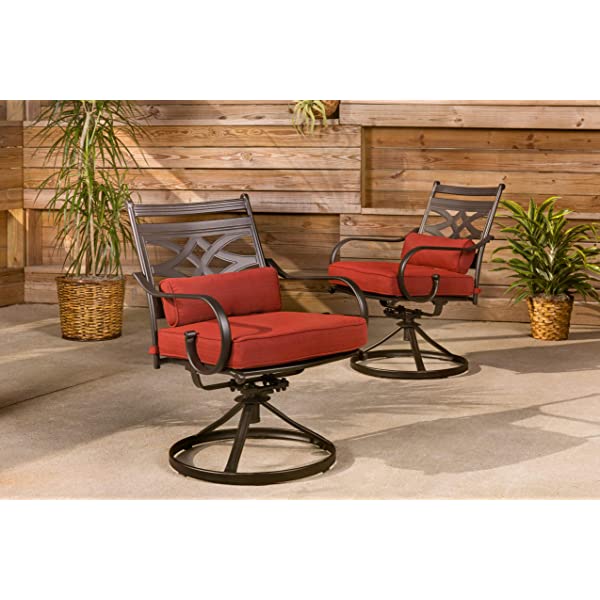 Hanover MCLRDN5PCSQSW4-CHL Montclair, Red Outdoor Furniture