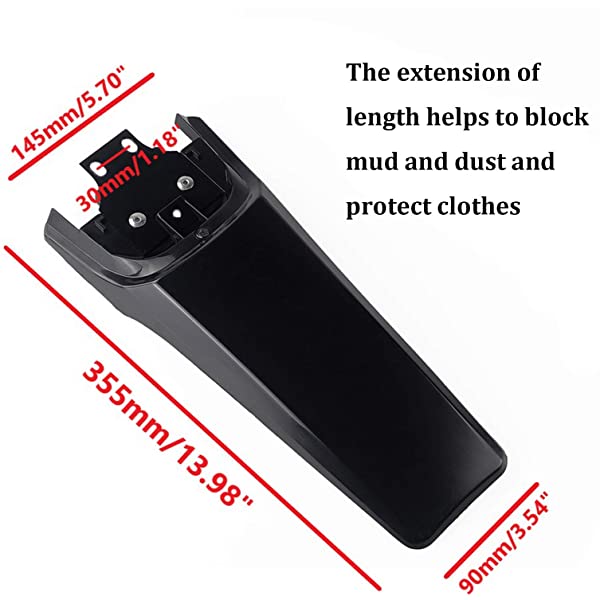 Modified Extended Longer Rear Fender FIt to Sur-Ron Light Bee X And S. Extra Long Dirt Pit Mudguards for SURRON. black