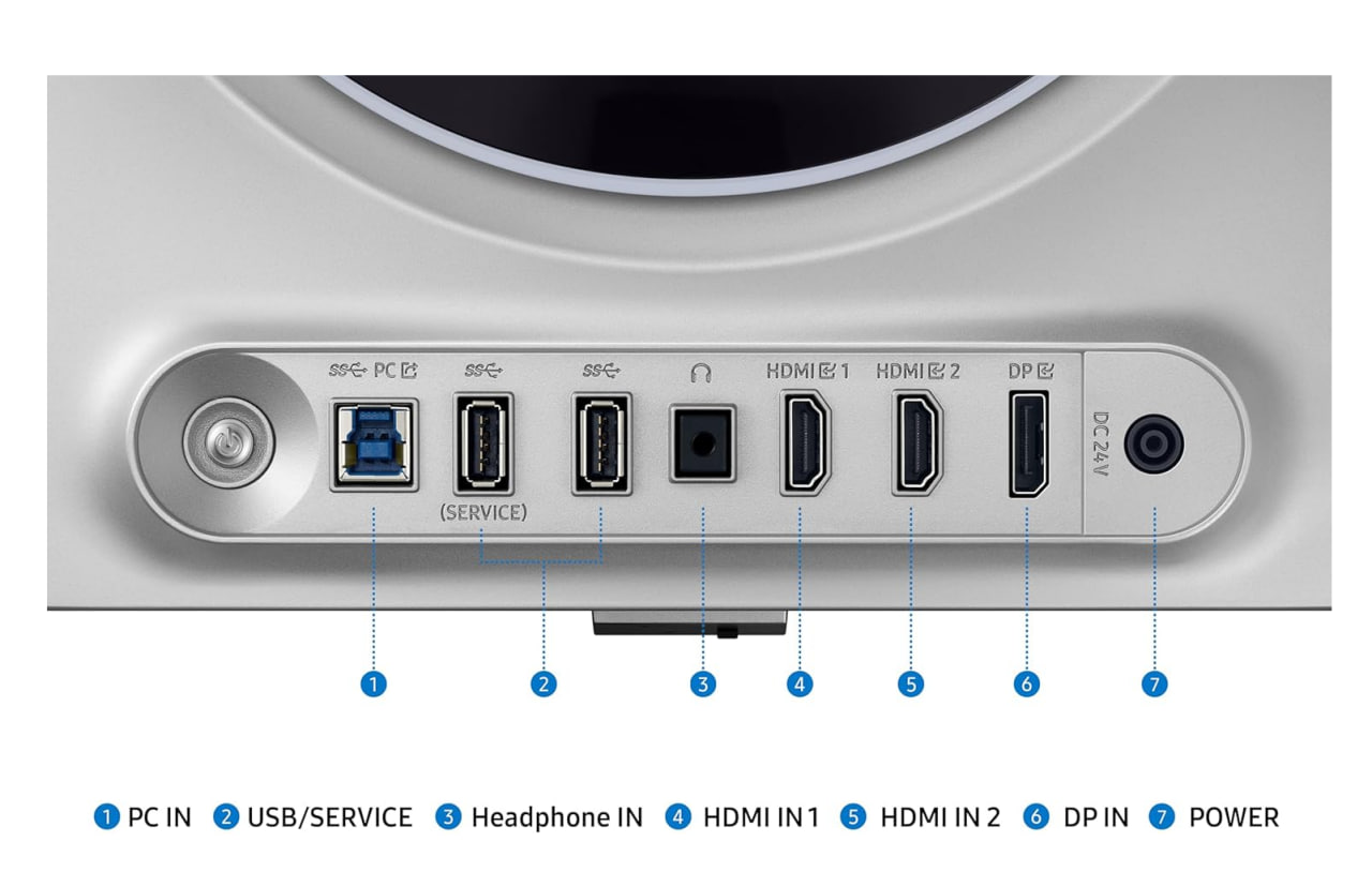 Samsung Odyssey G6 Curved Smart Gaming Monitor with Speaker - QHD 2560x1440, 240Hz, 1ms, Speaker, HDMI 2.1, Full Smart Platform, Freesync Premium Pro, Height Adjustment
