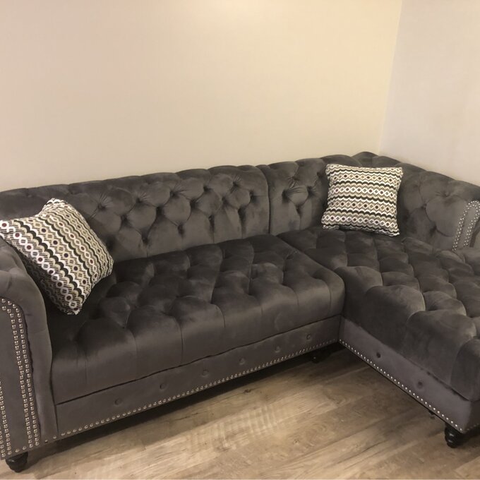 【Furniture】Lora 2 - Piece Upholstered Chaise Sectional