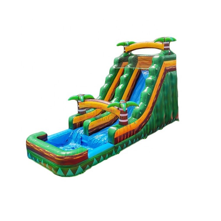 18 feet Volcano Adult Commercial Castillo non floating adult inflatable water slide