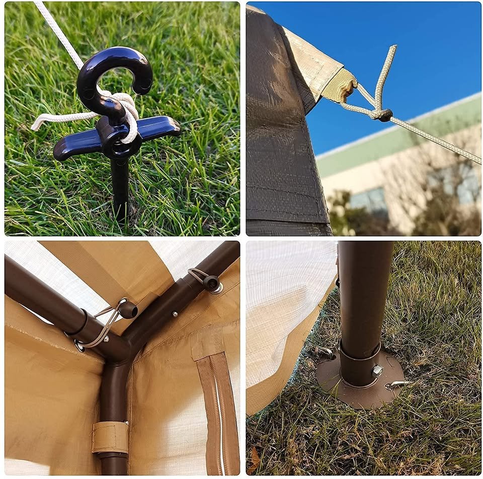 10x20ft Heavy Duty Covered Garage, Portable Car Garage, Bar