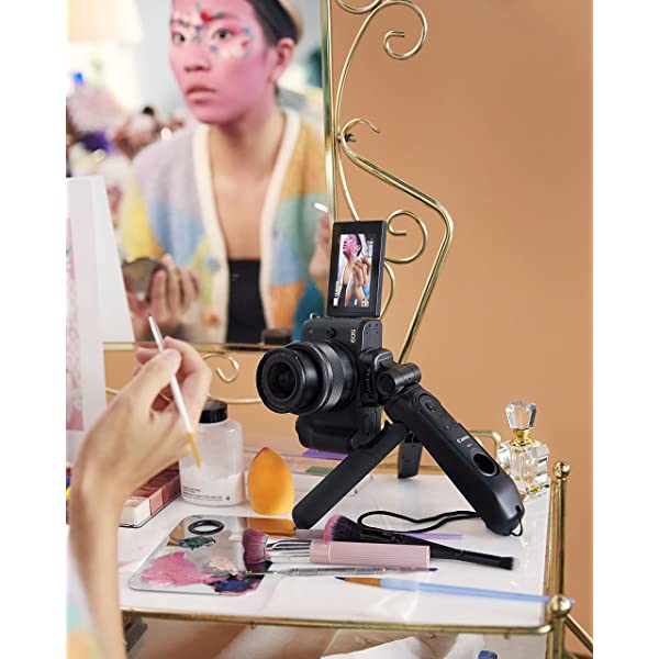 Canon EOS M50 Mark II Content Creator Kit, Mirrorless 4K Vlogging Camera Kit Includes EF-M 15-45mm Lens, Tripod Grip, Stereo Microphone