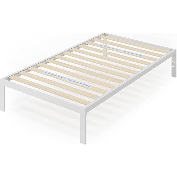 ZINUS Mia Metal Platform Bed Frame / Wood Slat Support / No Box Spring Needed / Easy Assembly, Black, Full Standard Full Black