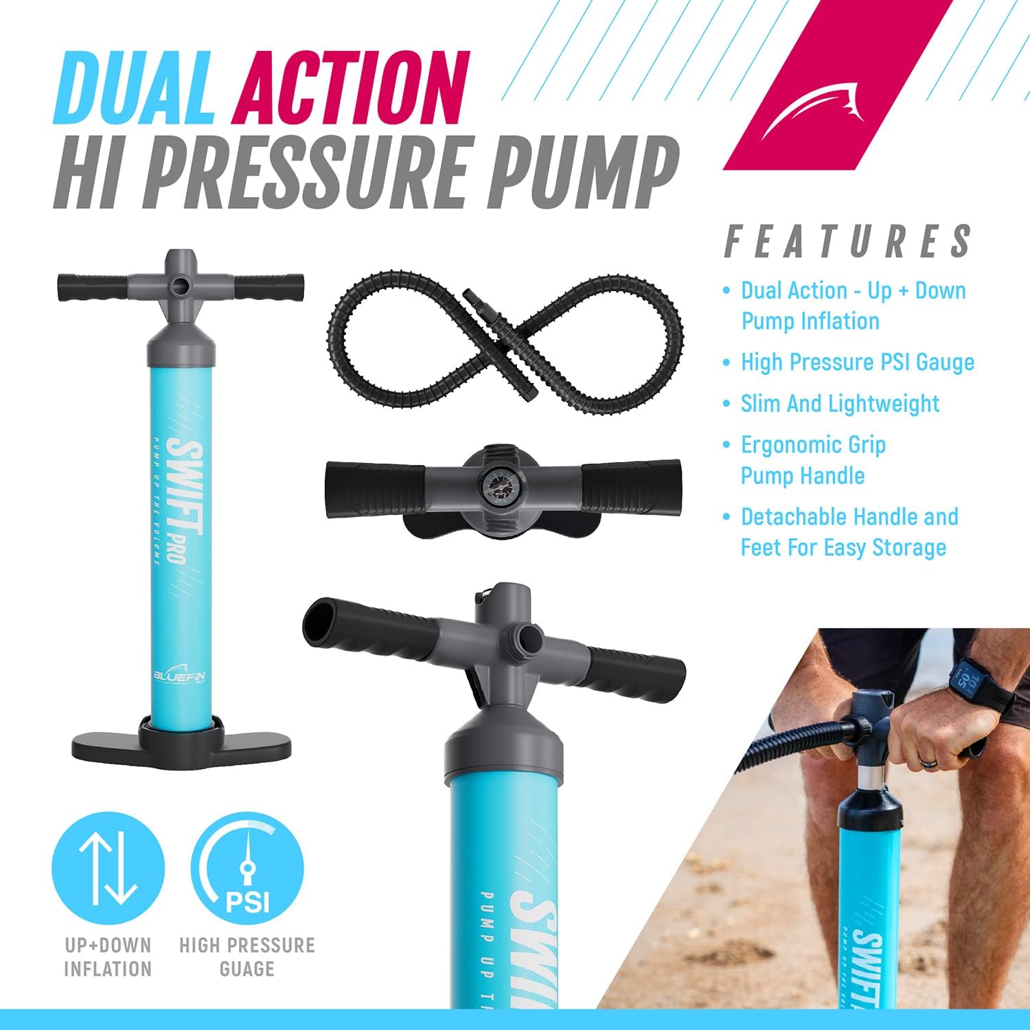 Bluefin Cruise SUP Inflatable Stand Up Paddle Board | Premium Paddleboard Accessories | Multiple sizes: Kids, 9'8, 10'4, 10’8, 12’, 15'