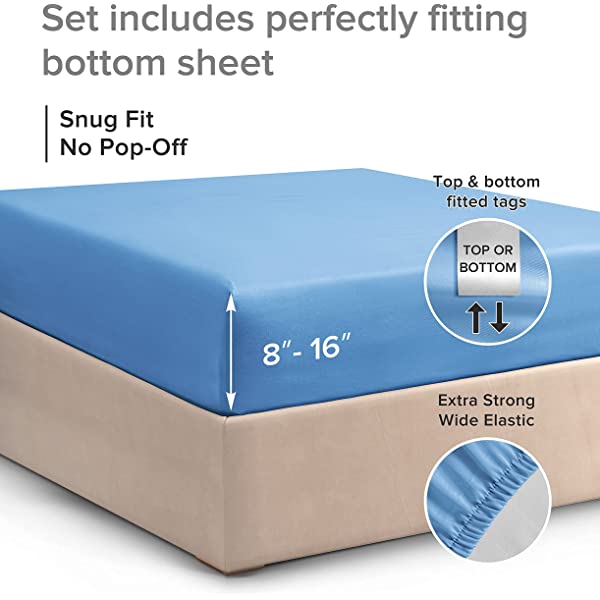 Queen Fitted Sheet - Single Fitted Deep Pocket Sheet - Fits Mattress Perfectly - Soft Wrinkle Free Sheet - 1 Fitted Sheet Only – Light Pink Queen Light Pink