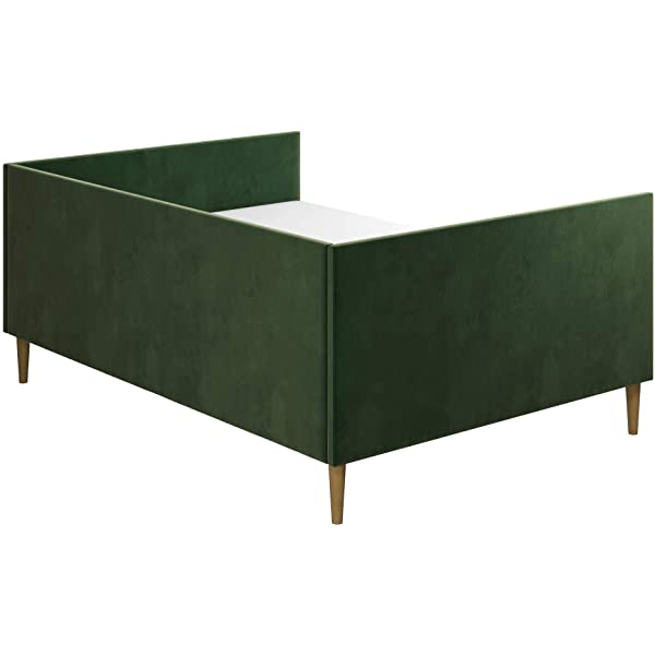 DHP Franklin Mid Century Upholstered Daybed, Sofa Bed, Twin Size Frame, Tan Linen Linen Twin Tan