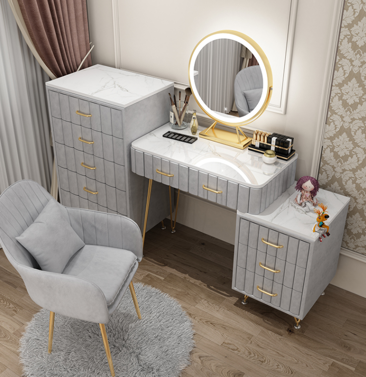 Nordic light luxury dressing table storage cabinet integrated net red ins wind dressing table dressing table large bedroom modern and simple