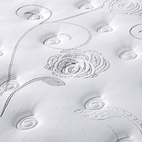 Olee Sleep 13 inch Galaxy Hybrid Gel Infused Memory Foam and Pocket Spring Mattress (Full), White 13 Inch Full