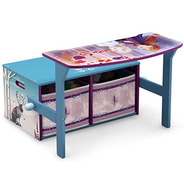 Delta Children MySize Kids Convertible Activity Bench, Bianca White Bianca White MySize
