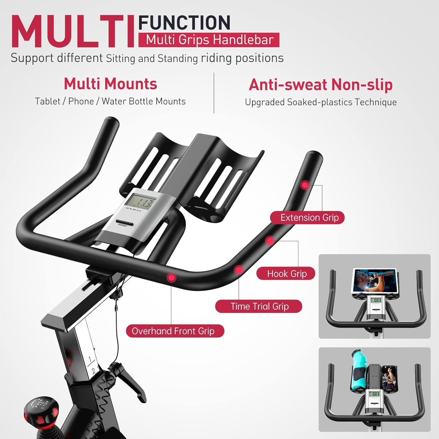 JOROTO X2 Exercise Bike for Home Use | X2PRO Bluetooth Magnetic Belt Drive Indoor Cycling Bike with 16KG Flywheel