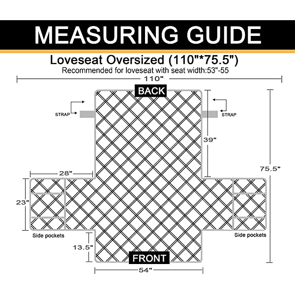 Ameritex Loveseat Cover Water-Resistant Quilted Furniture Protector with Back Nonslip Paws Slipcover for Dogs, Kids, Pets Loveseat Slipcover Stay in Place for Leather (46