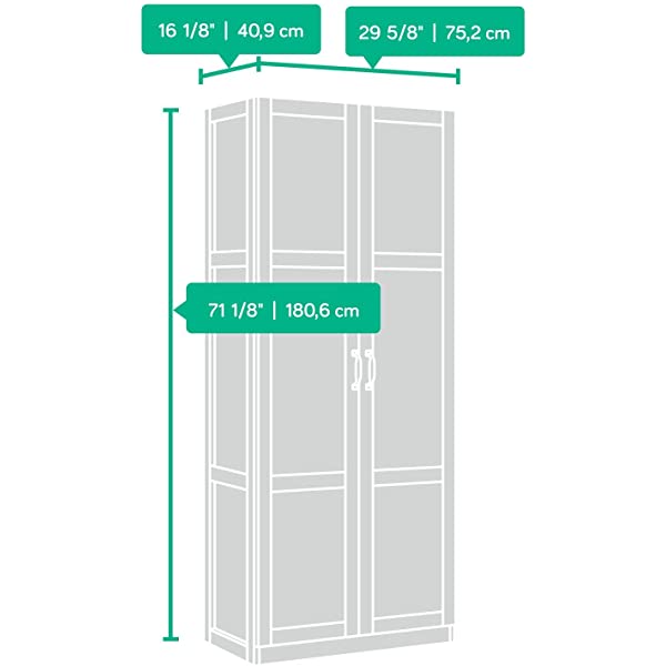 Sauder 419496 Miscellaneous Storage Storage Cabinet, L: 29.61