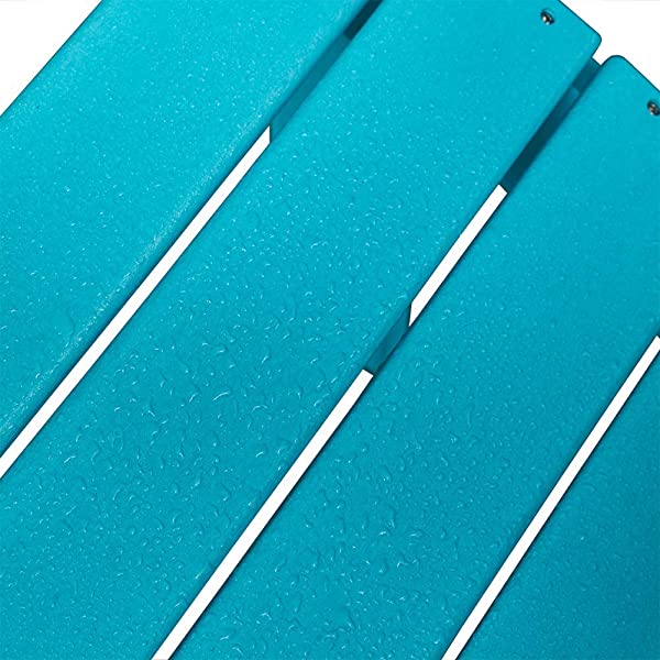 Ehomeline Classic Outdoor Adirondack Chairs with Connecting Plate Set of 3 for Garden Porch Patio Deck Backyard, Weather Resistant Accent Furniture, Blue