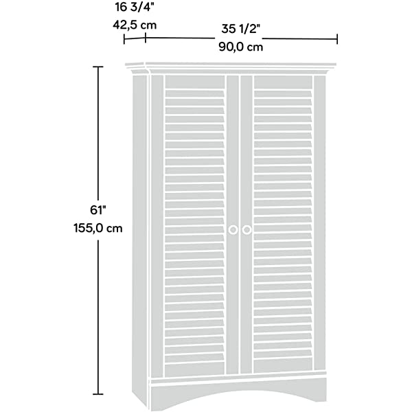 Sauder Harbor View Storage Cabinet, Antiqued Paint finish