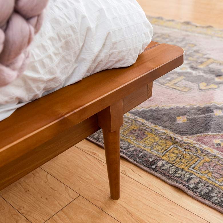 Garrison Caramel Solid Pine Wood Queen Spindle Bed