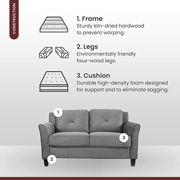 LifeStyle Solutions Grayson Love Seats, 57.87