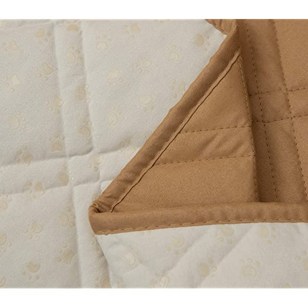 Ameritex Loveseat Cover Water-Resistant Quilted Furniture Protector with Back Nonslip Paws Slipcover for Dogs, Kids, Pets Loveseat Slipcover Stay in Place for Leather (46