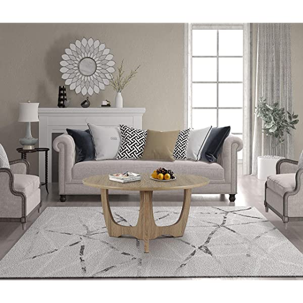 FINECASA Wooden Console Table, Half-Moon Entryway Table, Semicircle Narrow Side Table, Sofa Table for Living Room and Corridor, Foyer Table, Half Round Hallway Table, 43.4x17x30 Inches, Natural Natural Console Table