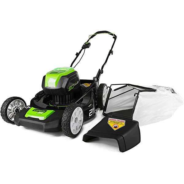 Greenworks Pro 80V 21 inch Cordless Push Lawn Mower, Includes Two 2Ah Batteries and Charger, GLM801601 (2) 2Ah Batteries Push