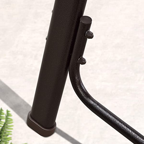 PURPLE LEAF 3-Seat Deluxe Outdoor Patio Porch Swing with Weather Resistant Steel Frame, Adjustable Tilt Canopy, Cushions and Pillow Included, Beige 74.4