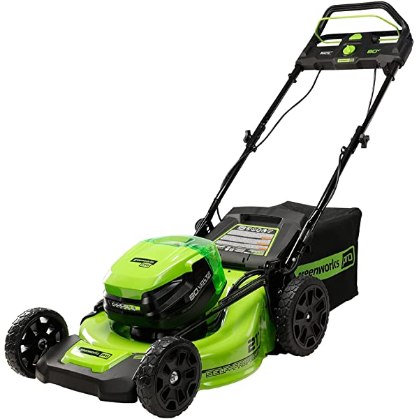 Greenworks Pro 80V 21 inch Cordless Push Lawn Mower, Includes Two 2Ah Batteries and Charger, GLM801601 (2) 2Ah Batteries Push