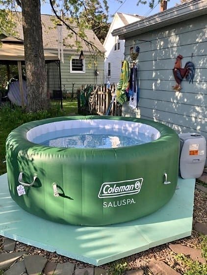 4 person outdoor portable inflatable hot tub spa