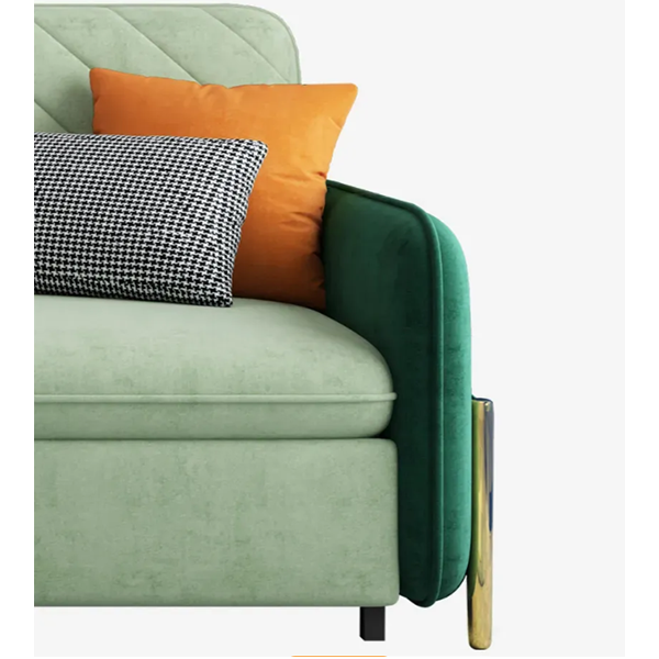 King Sleeper Sofa Green Upholstered Convertible Sofa