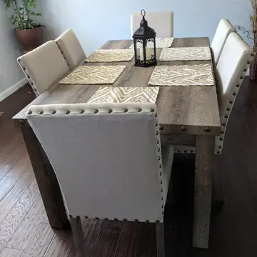 6 - Person Solid Wood Dining Set