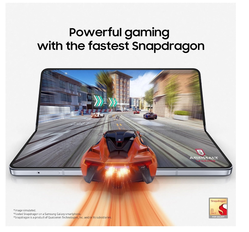 Samsung Galaxy Z Fold5, Unlocked Android Smartphone, 256GB Storage, Icy Blue, 3 Year Manufacturer Extended Warranty (UK Version)