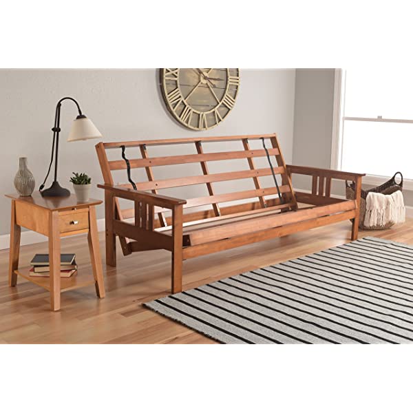 Kodiak Furniture Monterey Futon Set, No Drawers, with Barbados Base and Oregon Trail Saddle Mattress